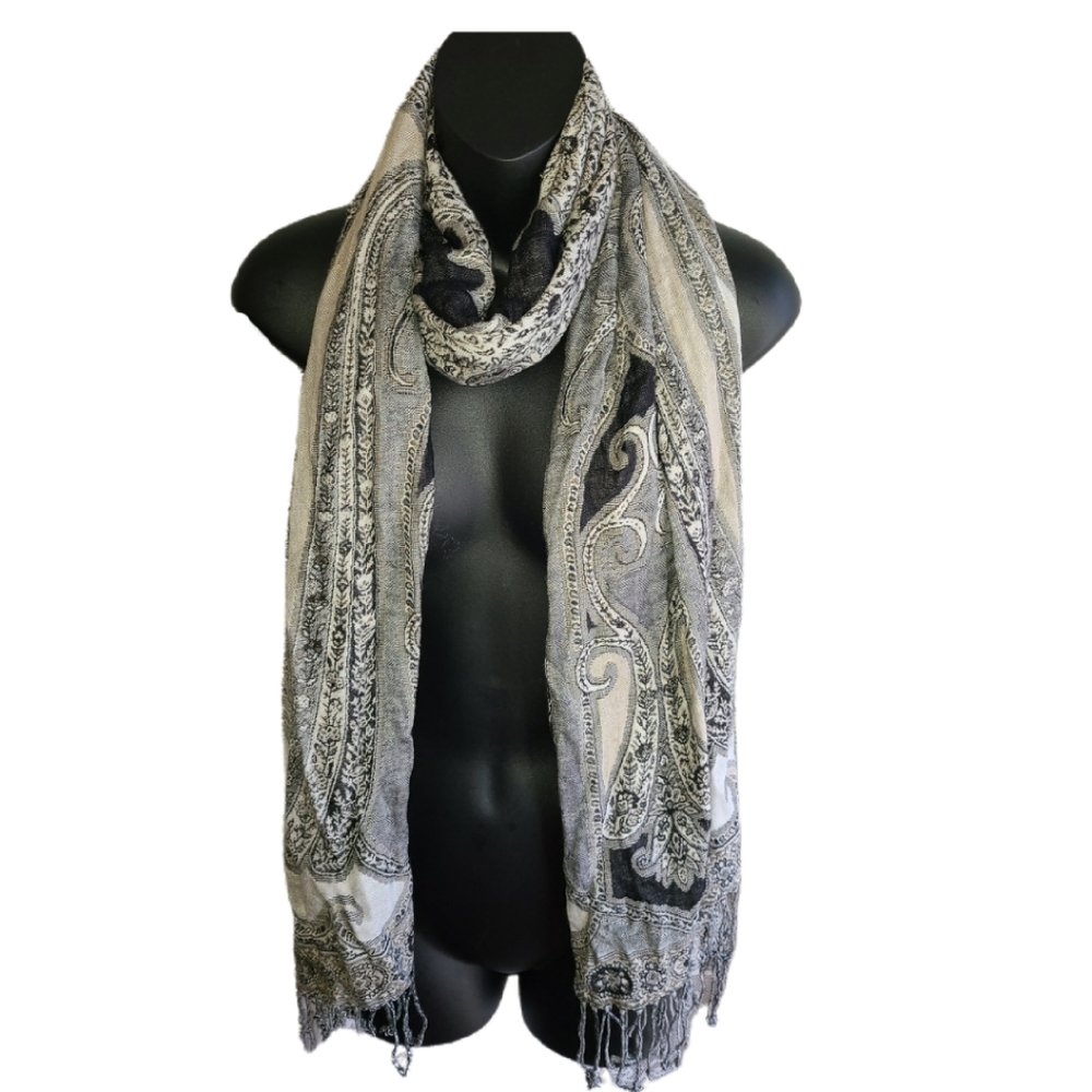 COLLECTION EIGHTEEN PAISLEY PRINT OBLONG SCARF - Picture 3 of 4